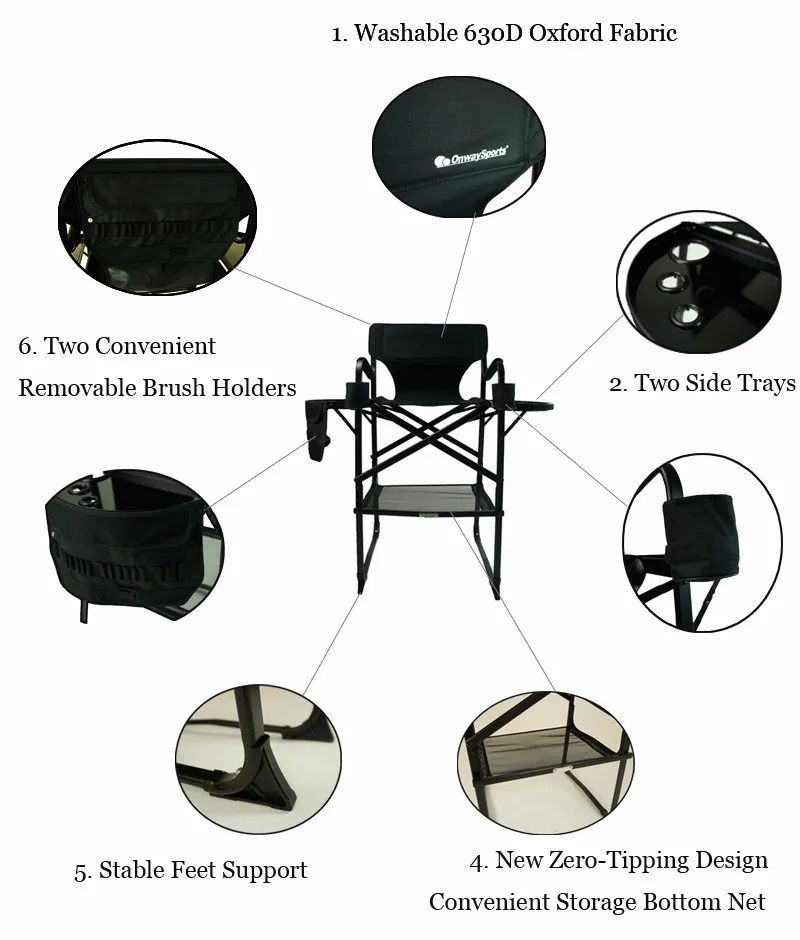 Onwaysports Portable Folding Professional Beauty Director Makeup Chair For Sale Artist Buy