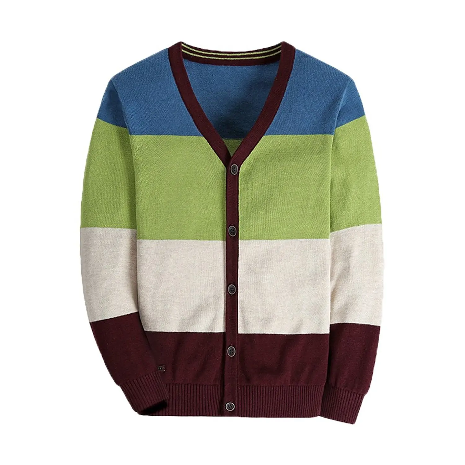 BASADINA Boys Long Sleeve Sweater Pullover 100/% Cotton Multicolor Stripe Sweaters