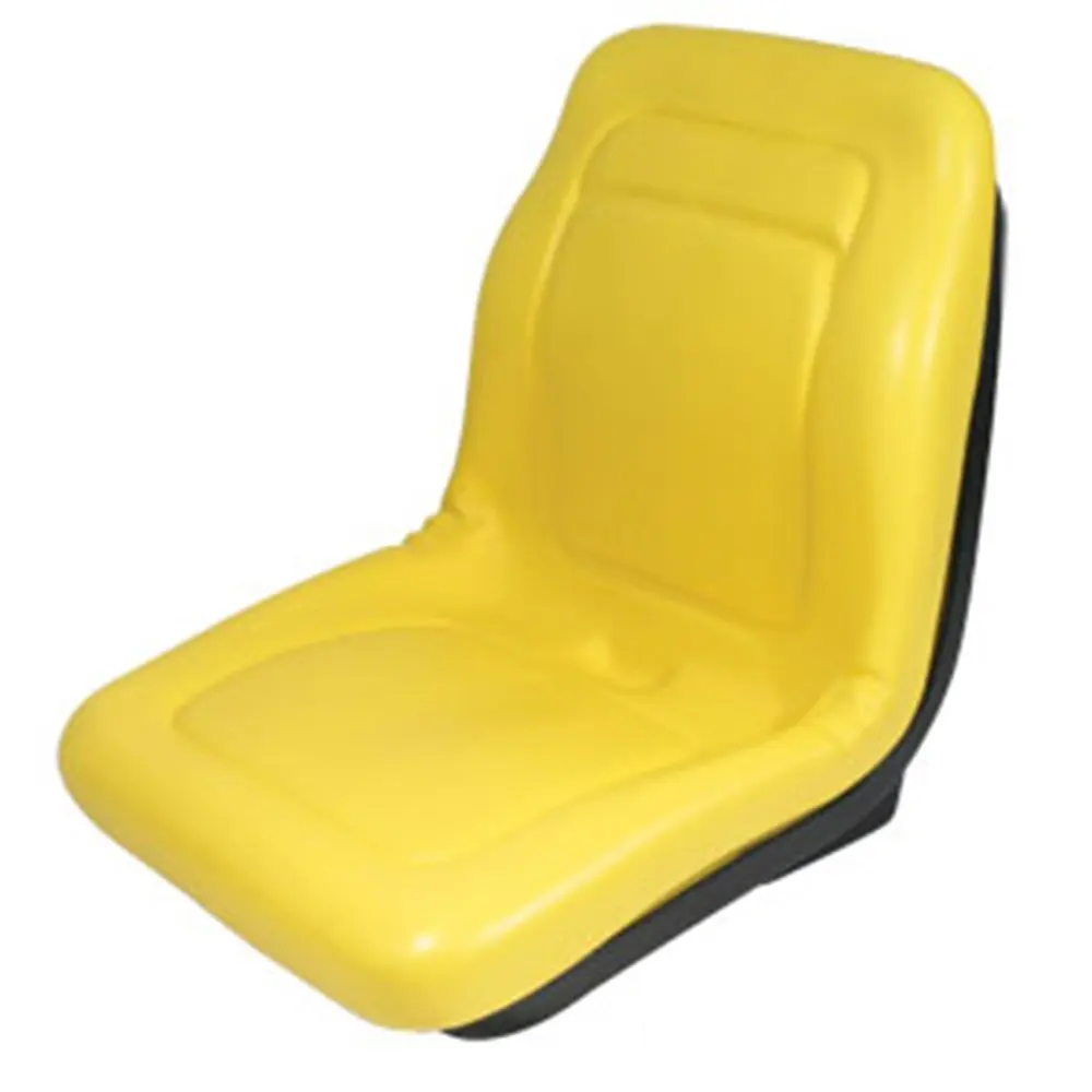 Stens 420-179 High Back Seat, Used with John Deere Mowers and Tractors, waterproof vinyl, central drain, replaces John Deere: AM133476, VG11696, 18-5/8" x 18-3/4" x 22", Yellow