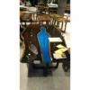 Star hotel luxury resin dining table solid ebony river table