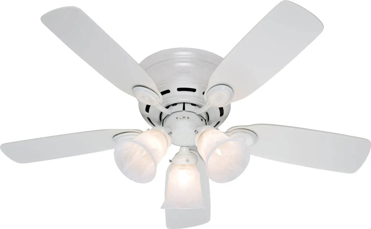 White Low Profile Ceiling Fan Find Get Ations Hunter 21880 Low Profile 42 Inch 5 Blade 3 Light Ceiling Fan
