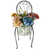 Iron Art Floor-Standing Metal Garden Planter /Metal Garden Pot Stand/ Garden Home Iron Flower Stand Chair