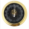 4.5" Spring Window Wall Type Garden Round Polished Mechanical Skeleton Precision Nautical Barometer Clock