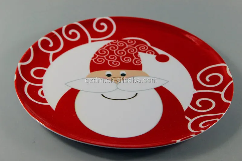 Popular Design Melamine Round Plate And Dish For 2017 Christmas
