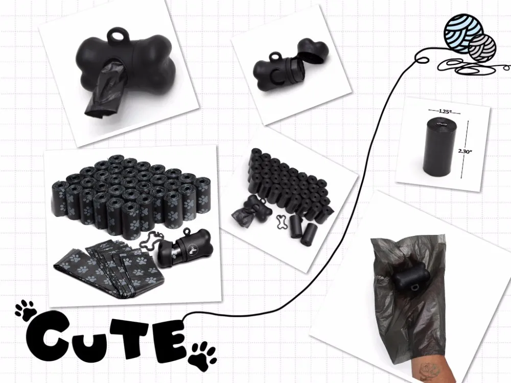 2017 Hot New Products Epi Dog Waste Bags,Drawstring Dog Poop Bag,Paper