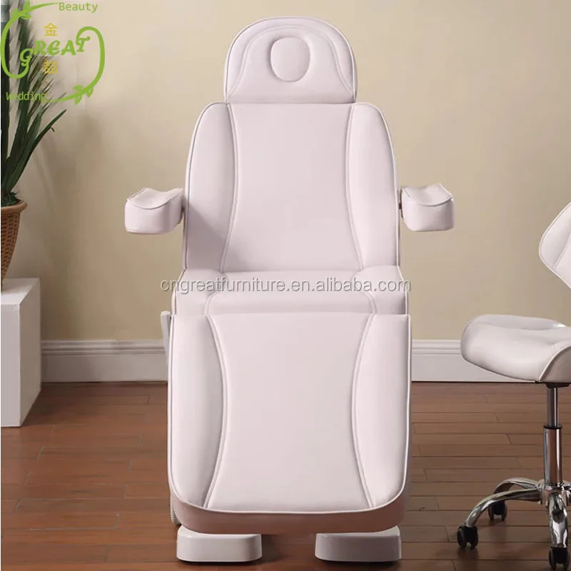 Great Foshan Factory Beauty Salon White Facial Bed/hydraulic Massage