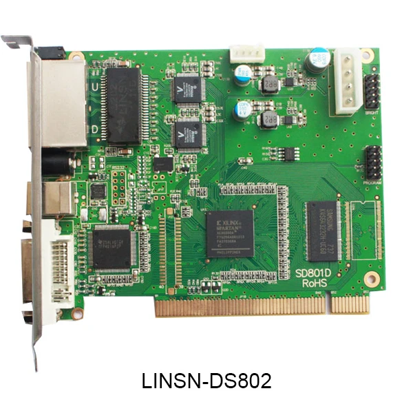 Scheda Video LINSN TS802D - Display LED Full Color Synchronous, Per Schermi Video E Pubblicitari