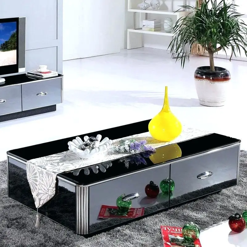 Black Mirrored Coffee Table/ Tea Table Mirrored Furniture Buy Black