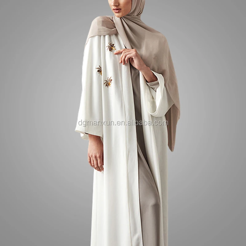 white kimono abaya