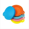 Wholesale Cheap Price Food Grade Round Silicone Can and Bowl Lid Cover For Pet Cat and Dog Food Feeding