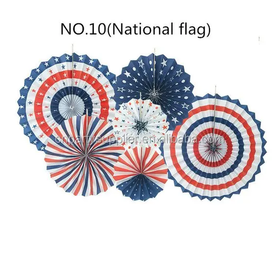 6pcs Factory Wholesale Party Decoration Paper Fans Bulk Buy Paper