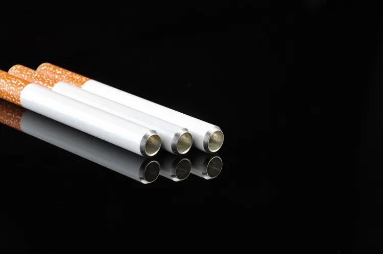 Metal Aluminum Cigarette Shape 78mm 55mm  Length Dugout Weed Smoking Pipes Accessories One Hitter Portable Herb Tobacco Pipe