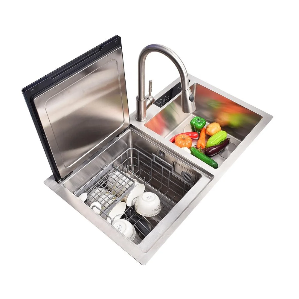 Meiao Household Automatic Dish Washers Stainless Steel Sink Washing