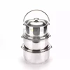 guangdong 10pcs thailand Cheap bulk item kitchenware and cookware set can carrier Stainless steel curry pot with cover