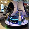 Virtual 9D Egg Cinema Wonderful 9D Movies 9D Cinema/Theater With Amazing Special Effects With 3 Blue Seats