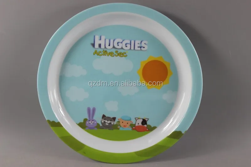 100% Melamine Baby Dinner Plate Custom Print