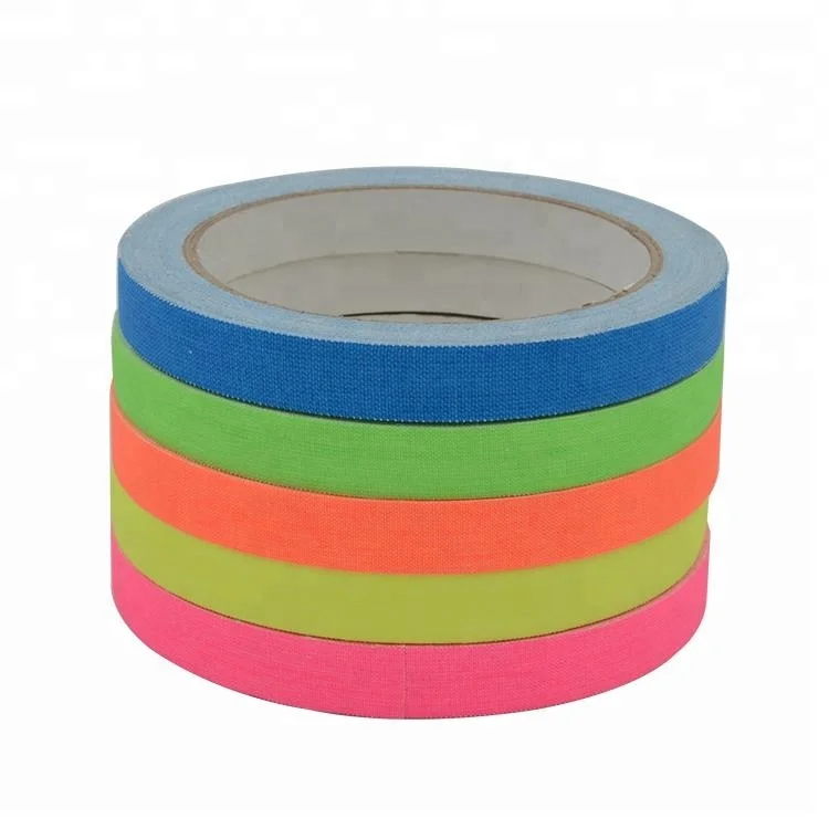 5 Colors Uv Blacklight Reactive Tape Fluorescent Cloth Tape Neon Gaffer ...