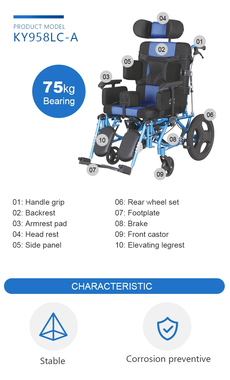 Kaiyang Cerebral Children And Adult Palsy Wheelchair Ky958lc-a Teenage ...