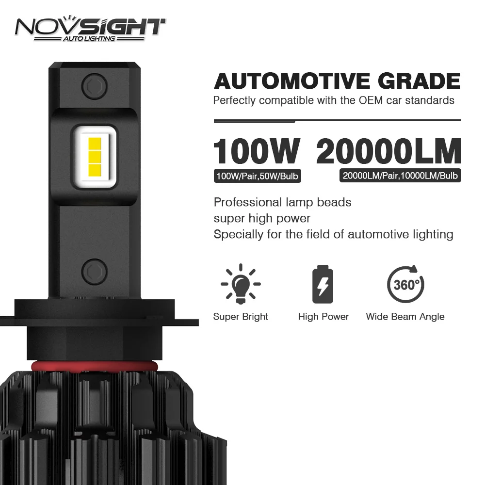 Novsight F-06シリーズ H11 LED ヘッドライト 超高輝度.