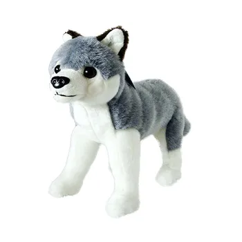 stuffed white wolf