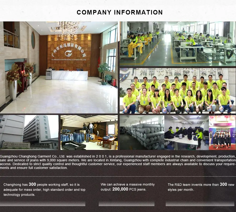 Guangzhou changhong garment ltd. jeans