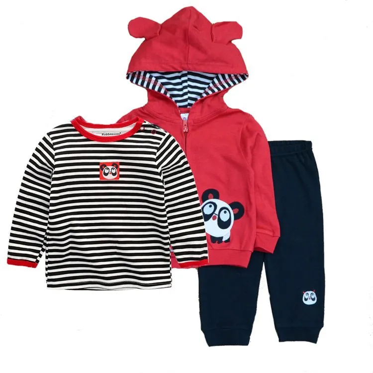 Cotton Kids Coat+pant+tshirt 3pcs Children Clothes Set/ Clothes For