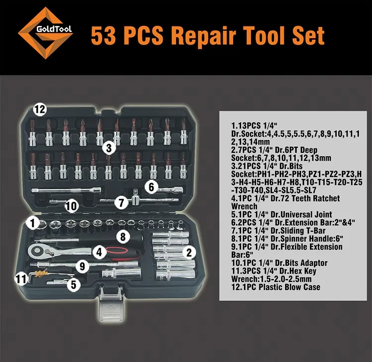 53pcst Ools Car Repair Tool Kit Professional Auto Repair Buy Crv Auto