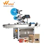 waterproof automatic plane labeling machine for food pouch ice cream cup coffee bag
