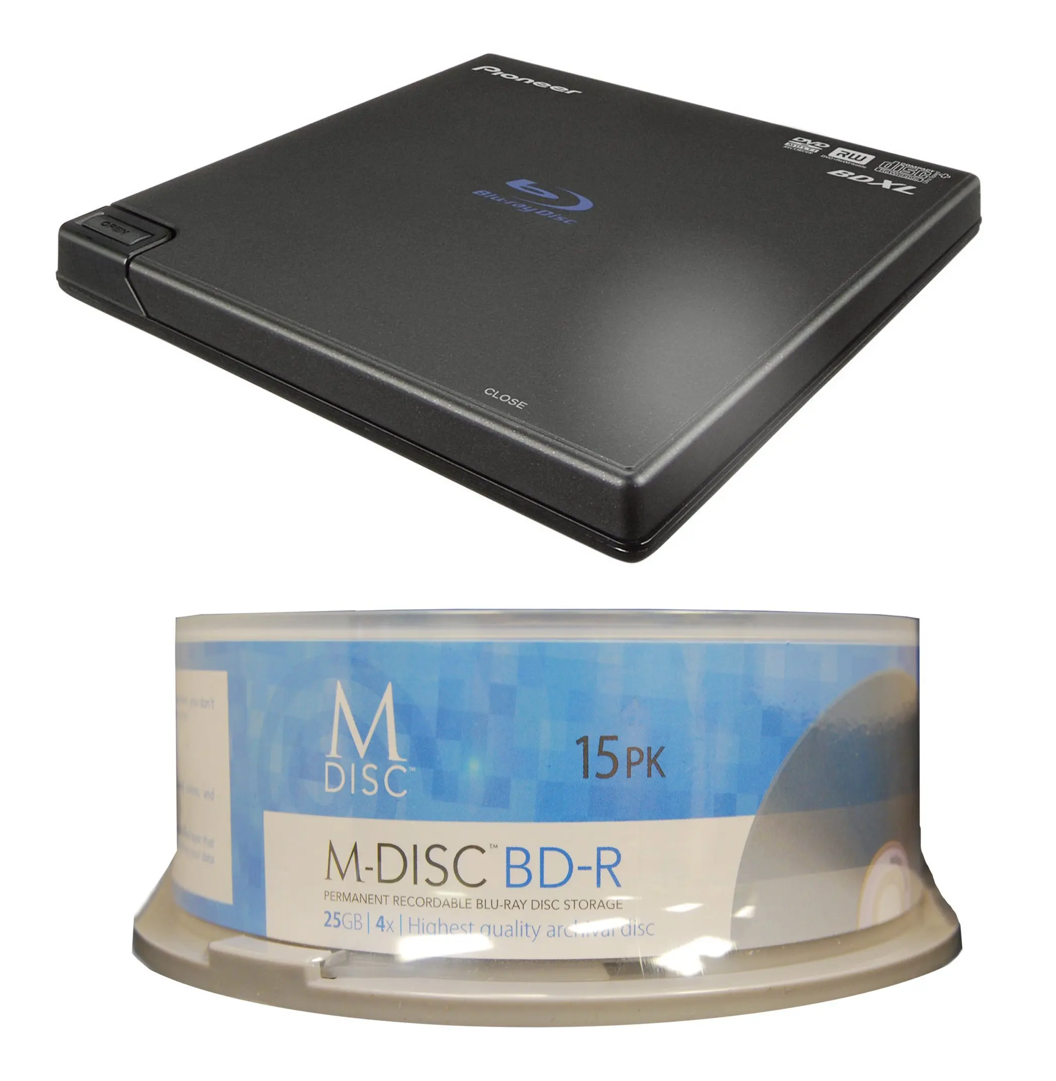Buy Pioneer 6x BDRXD05 Portable USB 3.0 Bluray Burner Bundle with 1