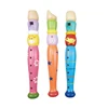 Fashion gift for baby/children wood flute, cartoon paint for children class, musical instrument