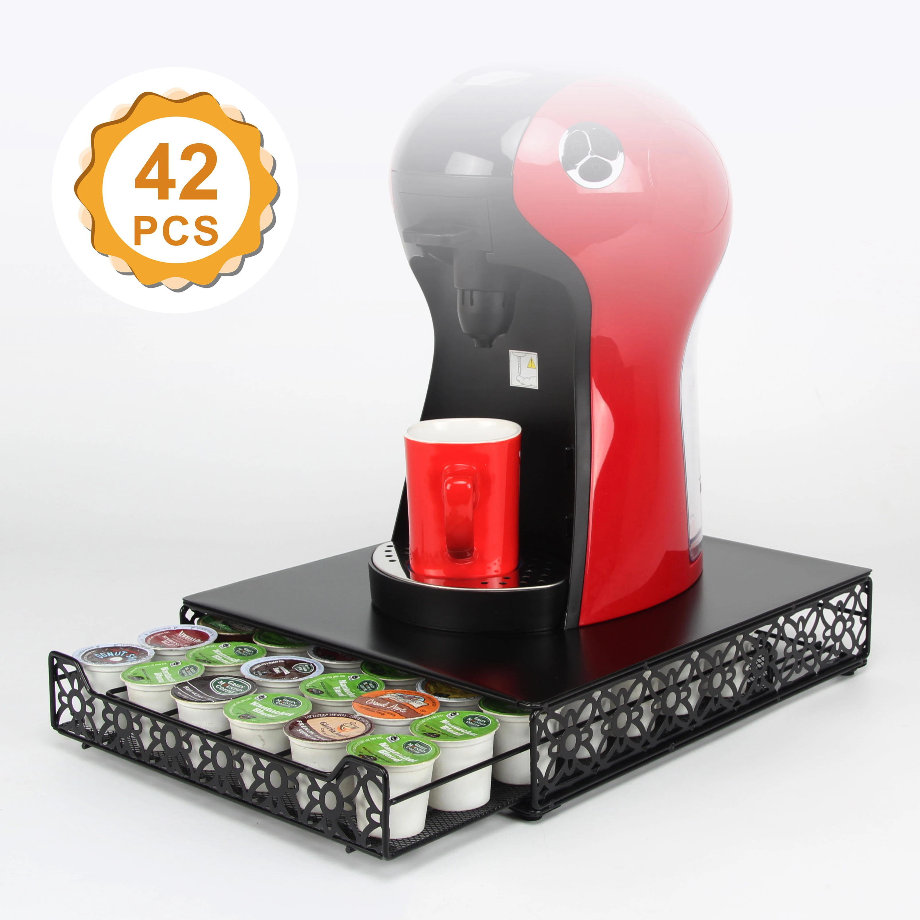 Rotating Chrome Wire Standing 60pcs Nespresso Cup Holder Coffee Capsule