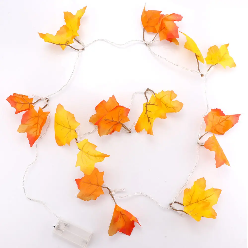Unique Decorative 10 Led Fall Leaves String Lights,Fairy Light Autumn