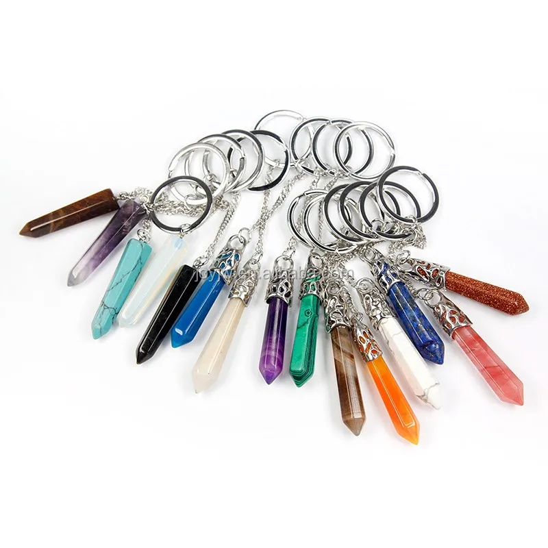 Gemstone Key Chains Custom Key Holder Keychains Key Chain Rings For