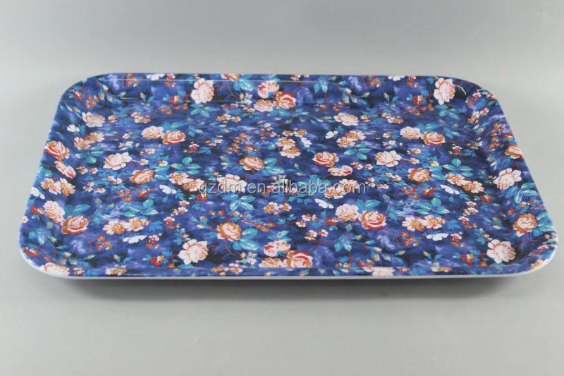 Flower Print Melamine Food Tary Plastic Fruit Tary Top grade