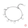 Loftily Jewelry Fashion Adjustable Spring Wire Bracelets Bangle 925 Sterling Silver Chain Stars Charm Bracelet for Women