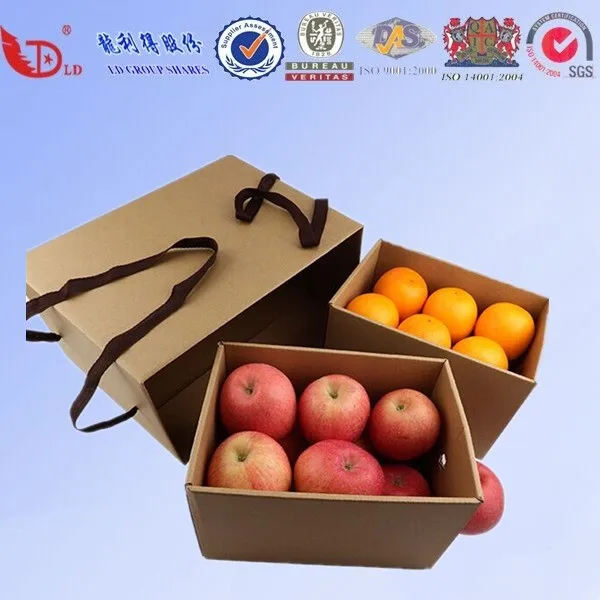 Fancy Portable Paper Fruit Jam Jars Packing Box With Rope Handle ...