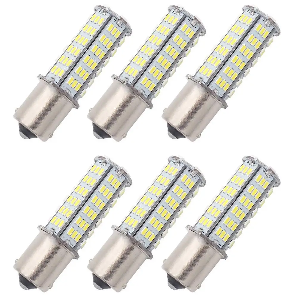GRV Ba15s 1156 1141 High Bright Car LED Bulb 24-5050SMD DC 12V Cool White Pack of 2