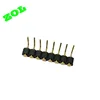 2.54 pitch single row 8 pins right angle female pogo pin connectors H5.6