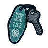 Women's Jeans, Key and Rainbow Headset Shape Sew Or Iron-on Embroidered Applique Patches