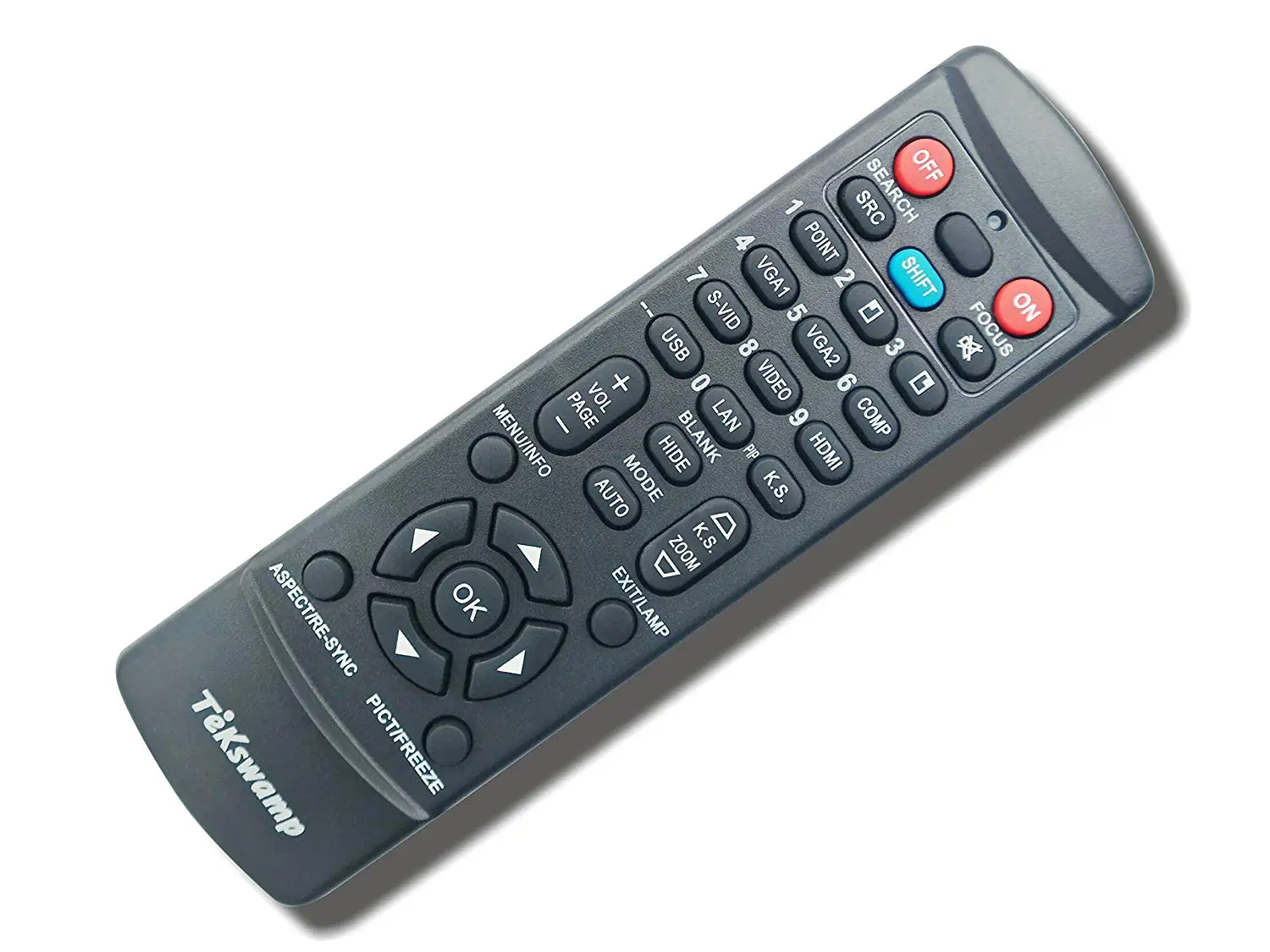 Remote Control for ViewSonic PJL7201 Projector by Tekswamp