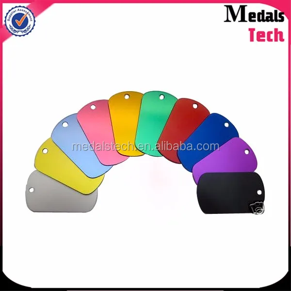 High quality colorful cheap anodized aluminum dog tag