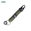 Wholesale AZO free & Nickel free handmade paracord tactical hook emergency keychain with compass and key ring