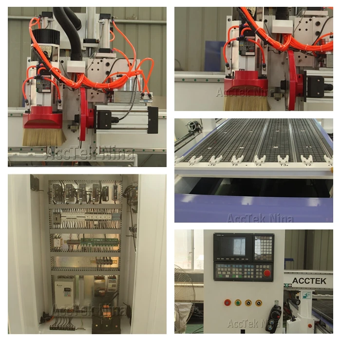 Jinan AccTek cnc router 1325 italy woodworking machine ,3D woodworking machine cnc router atc for sale