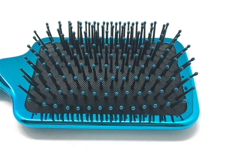 Osaki Brand Electroplating Surface Brush Hair Plastic Cushion Paddle