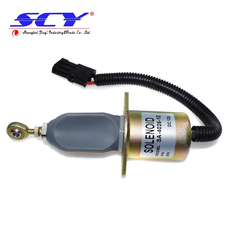 Fuel Shutdown Stop Solenoid 3919422 Sa4026-12 12v For Cummins Shut Off ...