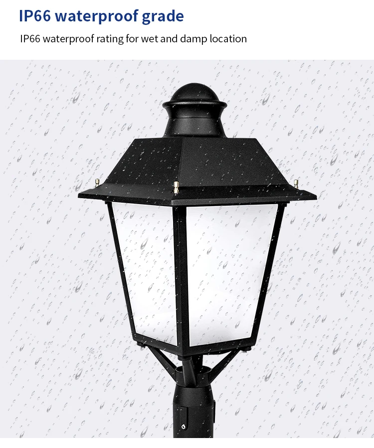 55w Led Garden Street Post Top Light Lamps Fixture 3000-6500k 5590lm