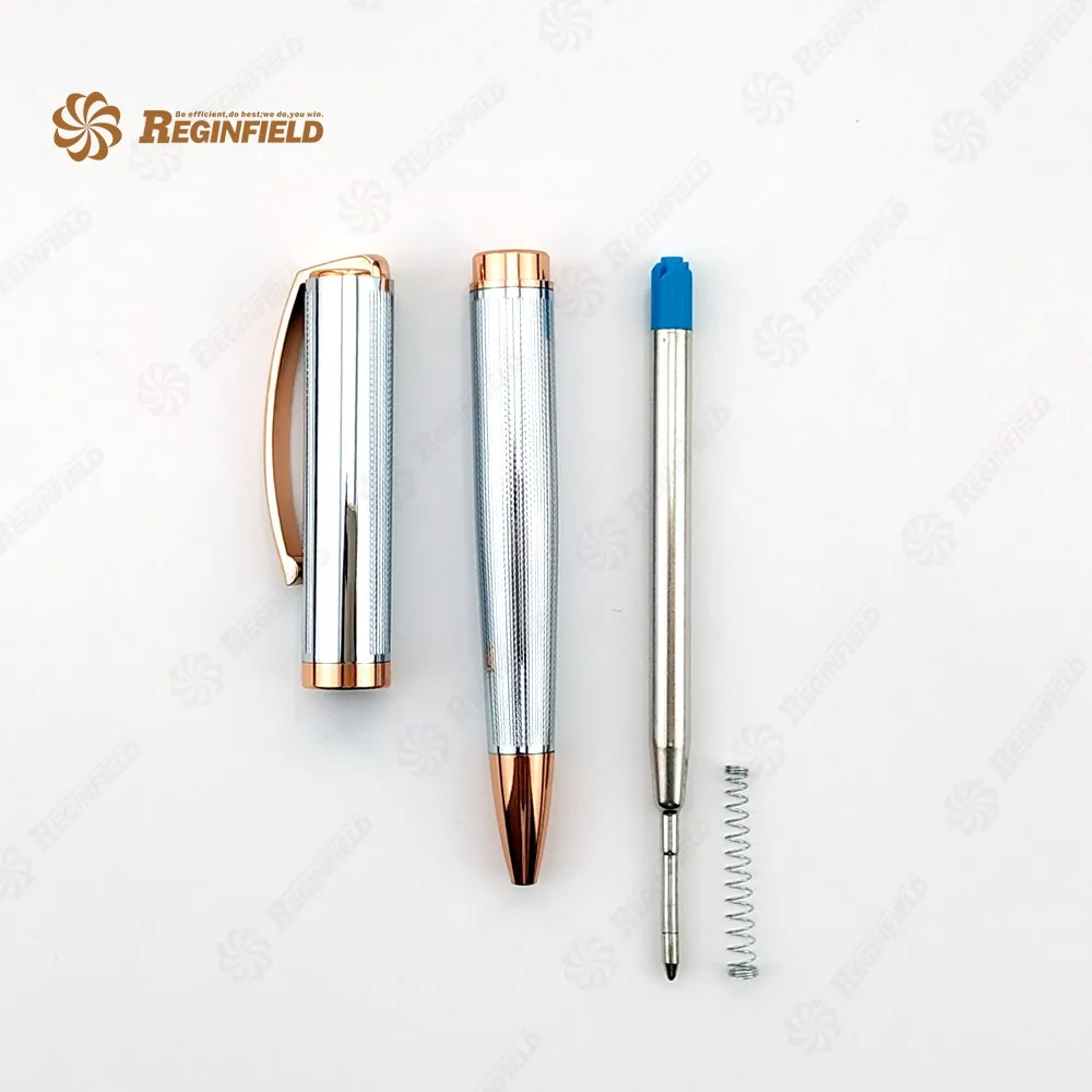 Popular Design Luxury Brass Etching Barrel Metal Ballpoint Pen For
