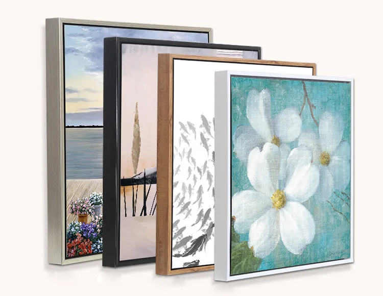 Modern Digital Painting Frame L Shape Art Print Frames For Canvas