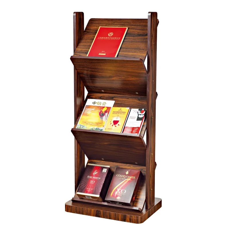 3 Tiers Wooden Book Magazine Display Stand Buy Wood Book Display Rack