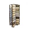 Cheap ceramic tile artificial granite marble stone sample book rotating display stand double sided brand metal display racks
